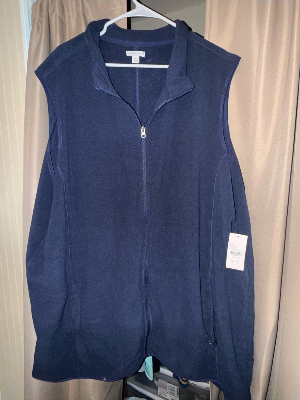 ComfortBlend Navy Full‑Zip Fleece Vest by Croft & Barrow